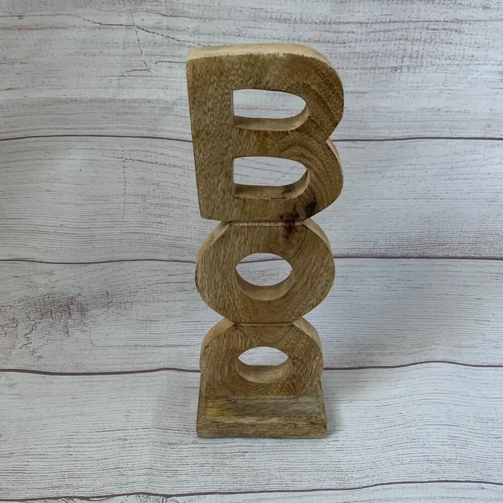 Halloween Home Wooden Boo Vertical Self-Standing